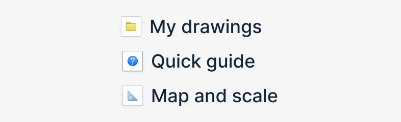 Icons in the interface